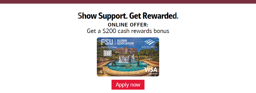 Show Support. Get Rewarded. Online Offer: Get a $200 cash rewards bonus. Apply Now.