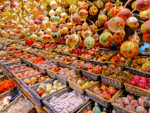 A photo of a Christmas market in Germany