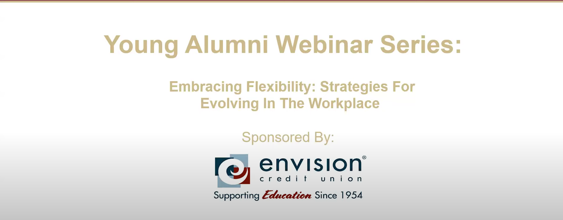 Young Alumni Webinar Series: Embracing Flexibility