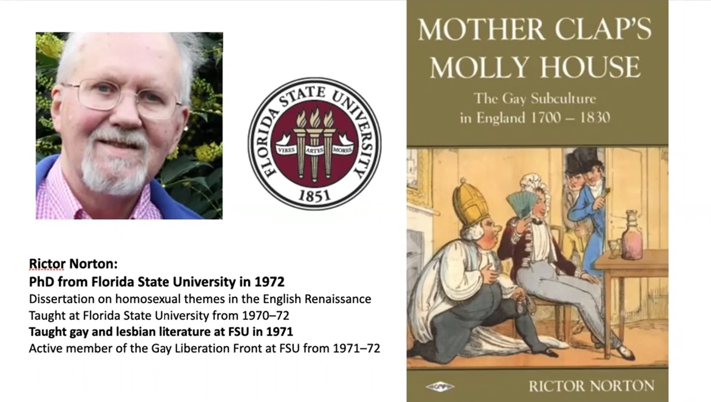 Mother Clap's Molly House, the gay subculture in England 1700-1830, by Rictor Norton