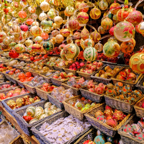 A photo of a Christmas market in Germany