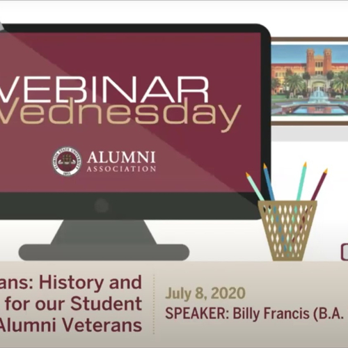 History and Resources for our Student and Alumni Veterans with Billy Francis (B.A. '86) Presentation