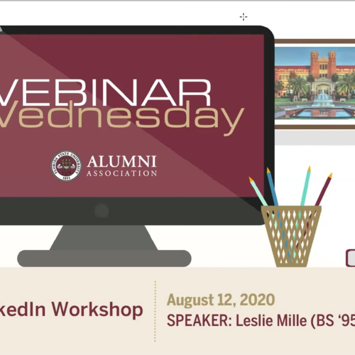 LinkedIn Workshop with Leslie Mille (B.S. '95, M.S. '15) Presentation