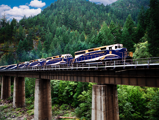 A train in the Canadian Rockies